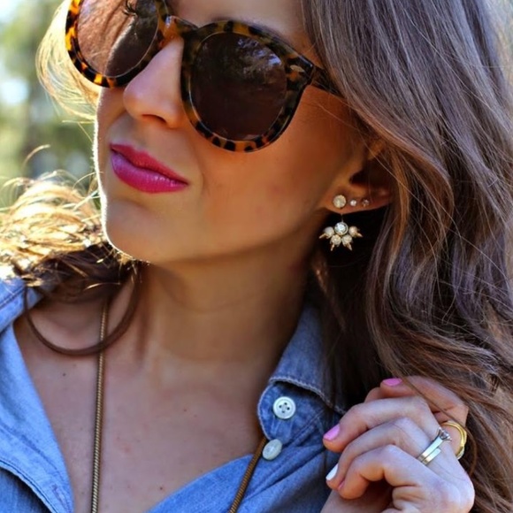 Stella Dot | Opalescent + Vintage Gold Eva Ear Jacket Earrings Stud Reti… - Picture 3 of 8
